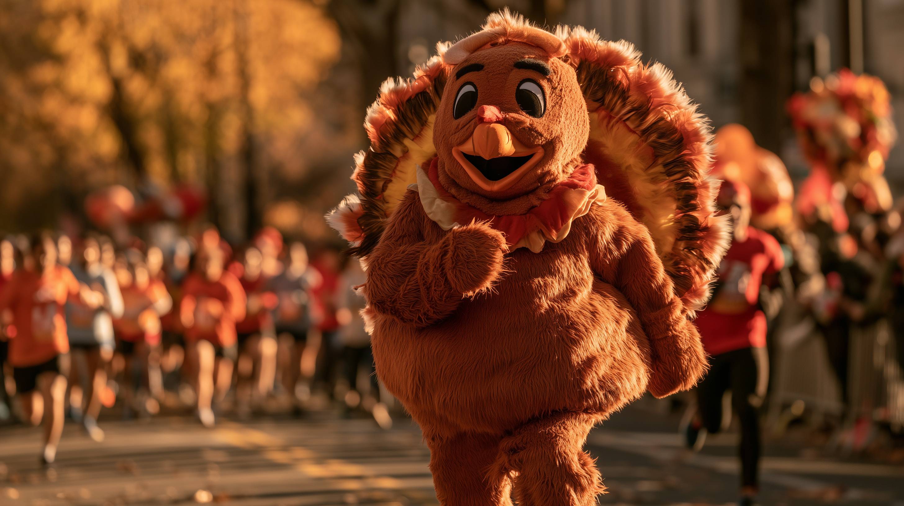 Turkey running a marathon