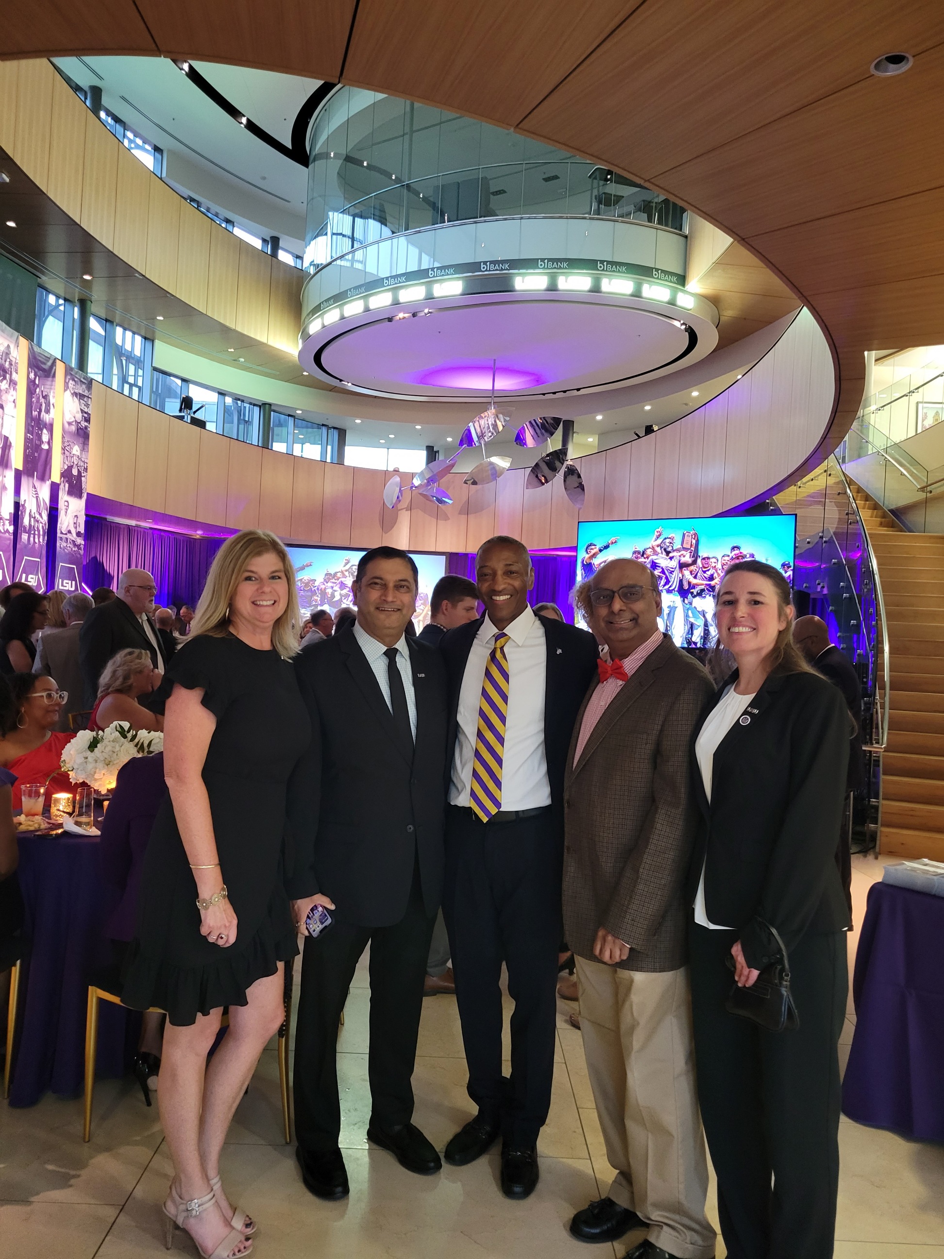 Photo of faculty members at a university celebration