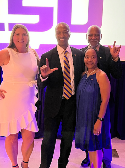 Photo of faculty members at a university celebration